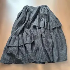 Cecilie Bahnsenフリルデザイン フレアスカート ブラックのサムネイル