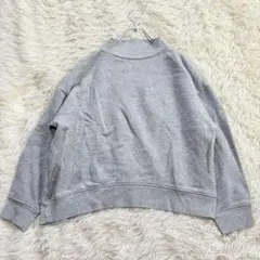 y7303 美品✨裏起毛長袖スウェット トレーナー L ゆるだぼ グレー 防寒