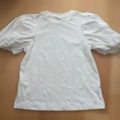 GU ホワイト パフスリーブ 半袖シャツ 140 白