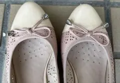 中古　リボン付きパンプス ピンク　24cm