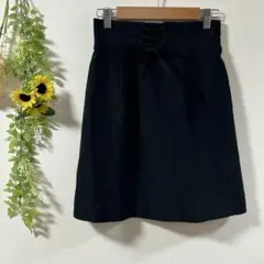 【c2689】☘️COLZA コルザ　膝丈スカート　フレア　ブラック