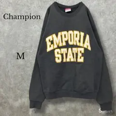 チャンピオン【M】 カレッジロゴスウェット トレーナー 裏起毛 チャコール