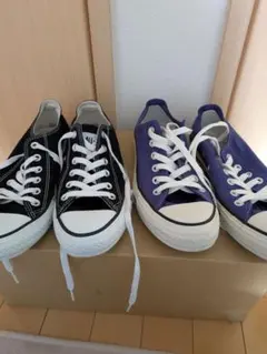 CONVERSE コンバース オールスター スニーカー 黒 紫 セット