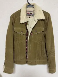 EXCLUSIVE VINTAGE オリーブベージュ ボアコーデュロイジャケット