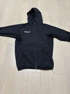 Athleta ブラックウィンドブレーカー フード付き