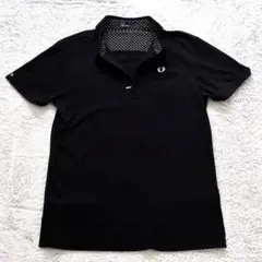 FRED PERRY フレッドペリー　ポロシャツ ブラック ドット切替 L 美品