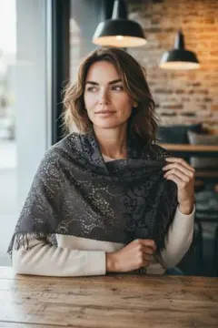 レディース スカーフ ショール ストール ペイズリー柄 約200×49cm