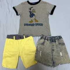 100 まとめ売り　Tシャツ　ショートパンツ　3枚セット