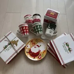 クリスマスカップ、お皿セット