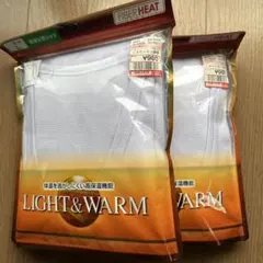 FIBER HEAT 長袖V首シャツ Lサイズ 2枚セット