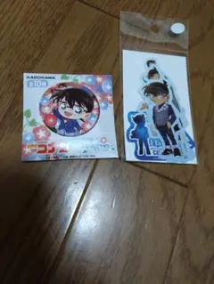 未開封　名探偵コナン 缶バッジ ステッカーセット