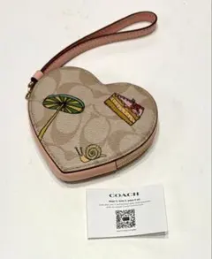 新品☆コーチ☆コインケース リストレット　ハート　コラボ　小銭入れ　財布　美品