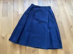 素敵★homspun ホームスパン　デニムプリーツスカートのサムネイル