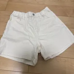 ユニクロ　短パン　ショートパンツ　白　女の子　140