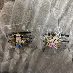 ミッキー ミニー 20周年記念 ピンバッジ 2個セット
