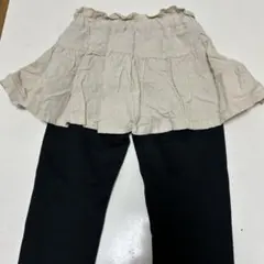 フリル付きスカートとレギンスセット