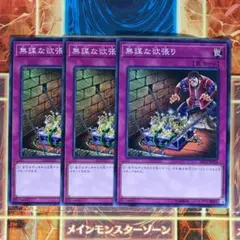 遊戯王 無謀な欲張り 3枚