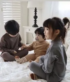 kokokids fleece border middle neck tops