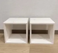 할인! 나무 큐브 형 디스플레이 랙 2개 세트 전시 선반 센기