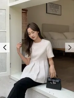 BIRTHDAY BASH ✳︎ TWEED TUCK PEPLUM TOPSのサムネイル