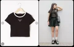 140cm ラブトキシック コンパクト 半袖Tシャツ ミニTシャツ ミニ丈 黒