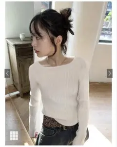 GRL スクエアネックリブニットトップス ［rut072］