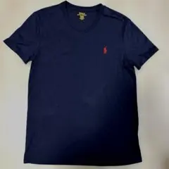 ポロラルフローレン Vネック Tシャツ ネイビー S カスタムスリムフィット