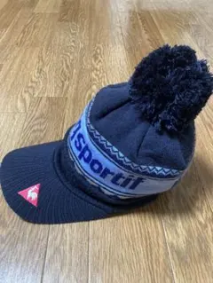 le coq sportif ポンポン付きニット帽 F
