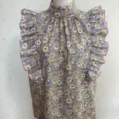 ハンドメイド リバティタナローン生地マキンドラ使用ノースリーブ 