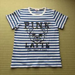 お値下げ　PINK LATTE ストライプ半袖Tシャツ S(160)サイズ