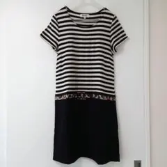 【新品】ソニアバイソニアリキエル　ストライプ柄半袖ワンピース 40