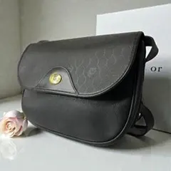✨最終値下げ✨【Dior】レザー ショルダーバッグ ブラック ヴィンテージのサムネイル