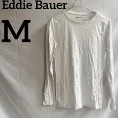 Eddie Bauer ホワイト 長袖 Tシャツ 【M】カットソー　白　コットン