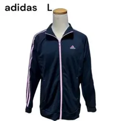 休日限定セール極美品アディダスジャージ Lブラックピンクトラックジャケット