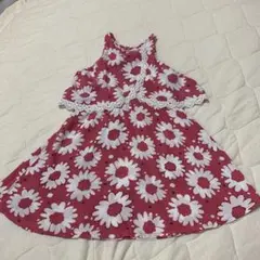 アバクロ　赤い花柄　ノースリーブワンピース