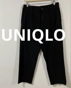 ユニクロ　UNIQLO タックワイドパンツ　メンズ　Lサイズ　ブラック　美品