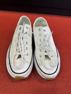 CONVERSE ホワイト ローカットスニーカー 厚底 26cmのサムネイル