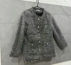 GLACIER グラシア レディース M ノーカラージャケット 黒