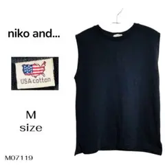 ★美品★niko and... ニコアンド Tシャツ 黒 ノースリーブ M
