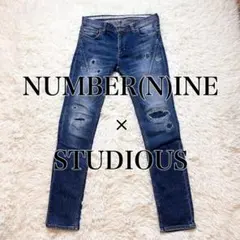 NUMBER (N)INE STUDIOUS別注 リペア スキニー デニム - メルカリ