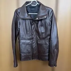 moussy ダークブラウン レザージャケット