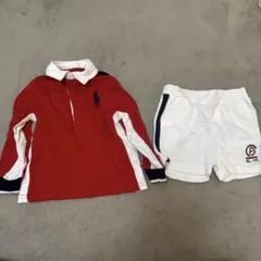 Ralph Lauren ラルフローレン　長袖ポロシャツ　半ズボン　80cm