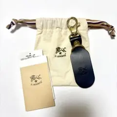 IL BISONTE レザーキーホルダー(ネイビー)