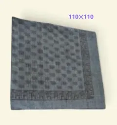 ダークブルー 幾何学模様 マルチカバー 約110cm x 110cmのサムネイル