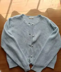 CROLLA ライトブルー ニットカーディガン