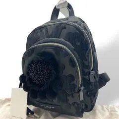 美品 マークジェイコブス リュックサック バックパック シルク ナイロン 黒