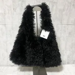 新品未使用　SLY スライ　ファー　バッグ　黒　ブラック　ワンショルダー