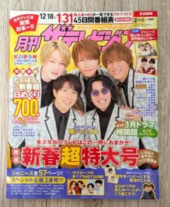 月刊ザテレビジョン 2022年2月号／関ジャニ∞／ジャニーズ全57ページ特集