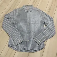 美品⭐️Hollister 青白ストライプ ボタンダウン長袖シャツ