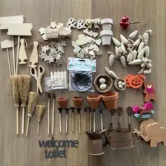 カントリー雑貨　ハンドメイド素材セット (木製・フェルト・金属)